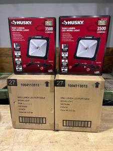 lot 9 image: HUSKY Lot of 6- 3500 Lumen LED Work Lights