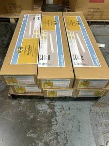 lot 14 image: HAMPTON BAY Lot of 6- 10.63 in. 1-Light White Dimmable LED Flush Mount Lights
