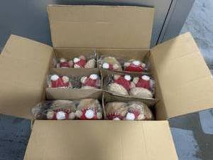 lot 18 image: WONDERSHOP Lot of 2 Cases of- Teddy Bear Slippers (6 pairs per case)