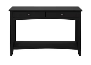 lot 21 image: STYLEWELL Dark Charcoal 2 Drawer 1 Shelf Console Table