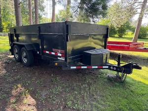 lot 1 image: Versadump Hydraulic Dump Trailer - Heavy Duty Dual Axle