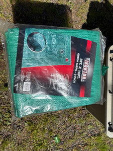 lot 54 image: Ironon 8ft x 10ft Green Tarps 2-Pack