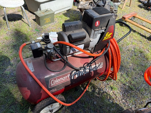 lot 64 image: Coleman Powermate 5HP 20-Gallon Air Compressor