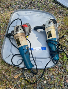lot 124 image: Pair of Electric Angle Grinders - Heavy Duty