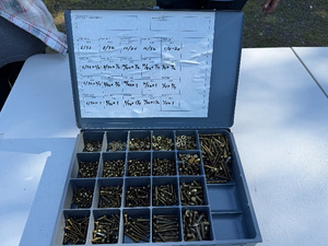 lot 147 image: Assorted Screws, Bolts, and Nuts in Compartment Boxes