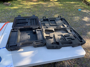 lot 148 image: Pair of Durable Empty Plastic Tool Cases with Molded Compartments
