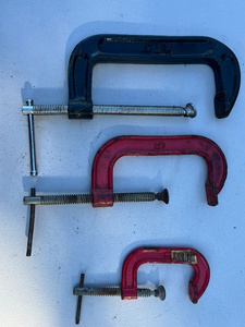 lot 176 image: Set of 4 Assorted C-Clamps in Various Sizes