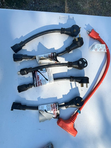 lot 178 image: Lot of Pigtail Power Adapters 30 Amp Male to 15 Amp Female