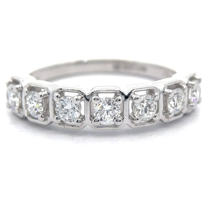 lot 20 image: 0.75 Carat Diamond Multi-Stone Floating Halo Ring VIDEO