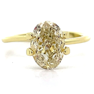 lot 13 image: Loose 2.22 Carat Fancy Yellow Diamond, Oval Brilliant Cut Retail Estimate $4,500$6,500 VIDEO