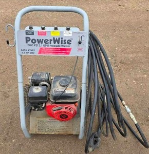 lot 13 image: PowerWise 2400 PSI Pressure Washer 5.5 HP OHV with 30-foot hose