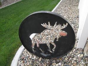 lot 11 image: Large outdoor Metal Elk Silhouette ...