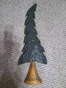 lot 80 image: Hand carved and painted wood tree o...
