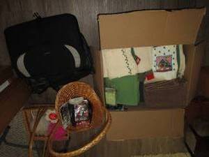 lot 33 image: Variety of washcloths, leather care...