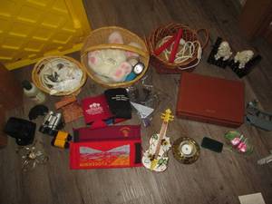 lot 34 image: Tote o treasures including a vintag...
