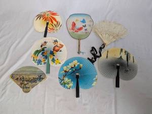 lot 37 image: Collection of Vintage Hand Fans