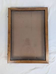 lot 41 image: Wooden Display Case with Glass Front