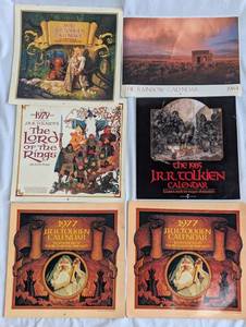 lot 49 image: Collection of J.R.R. Tolkien Calendars (1977-1985)