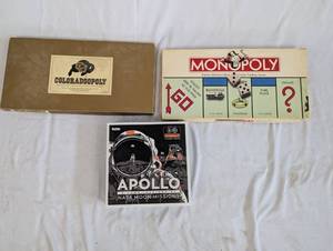 lot 50 image: Collection of Board Games Coloradoopoly, Monopoly, Apollo NASA Moon Missions