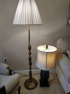 (2) Heavy Lamps - Floor & Table