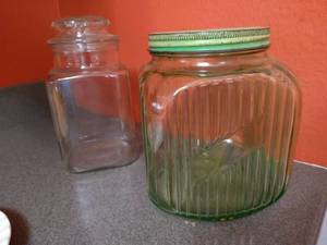 lot 33 image: (2) Cookie Jars - One is Large and Very Old