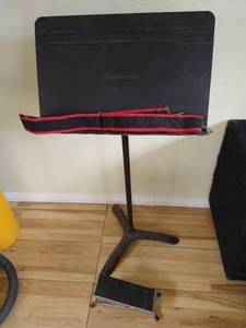 lot 81 image: Music Stand, Guitar Strap & Foot Rest