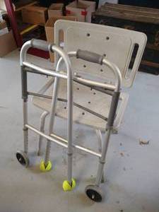 lot 224 image: Shower Chair & 2-Wheel Walker