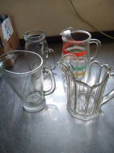 lot 225 image: (4) Glass Pitchers