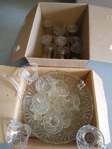 lot 227 image: Punch Bowl Set & Stemware