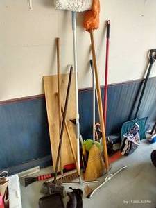 lot 242 image: Rakes, Shovels, Ice Melt, Etc