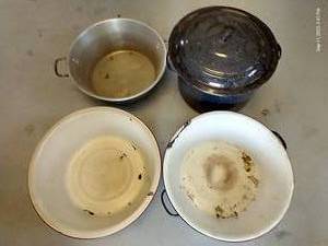 lot 249 image: (4) Large Bowls - Canning, Etc