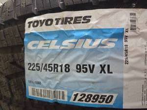 lot 182 image: Toyo Celsius 22545R18 Tires - 2