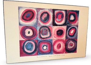 lot 8 image: Wassily Kandinsky Squares with Concentric Rings Art Print