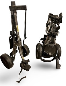 lot 33 image: Bag Boy Quad Foldable Golf Push Cart Set