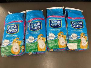 lot 10 image: Lot of 4 Fresh Step Cat Litter 7lb Bags Paw-Activated for Febreze Freshness