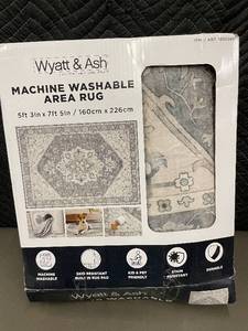 lot 51 image: Wyatt & Ash Machine Washable Area Rug 5ft 3in x 7ft 5in