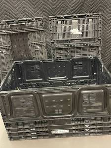 lot 56 image: 7 Plastic Storage Crates assorted sizes