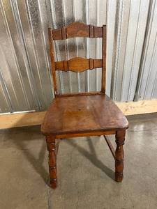 lot 192 image: Wooden Side Chair with Spindle Legs