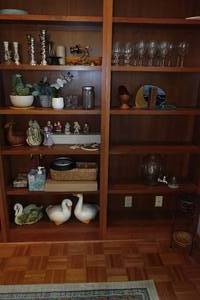 lot 340 image: Assorted Home Dcor - Candle Holders, Statues, Wine Glasses