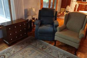 lot 341 image: Living Room Furniture - Chair, Lift Chair, Drawered Cabinet, Side Table, Lamp