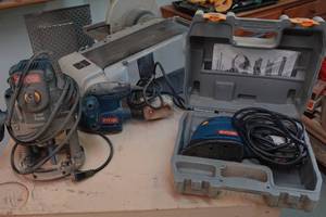 lot 57 image: Ryobi Power Tools - Router, Palm & Disc Sander