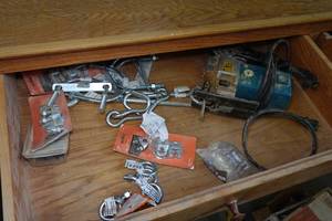 lot 68 image: Assorted Hardware - Cable Clamps, Eye Bolts, Jig Saw