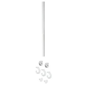 lot 84 image: Closetmaid Adjustable 4-6ft Hanging Closet Rod Wire Shelf Accessory Kit, White