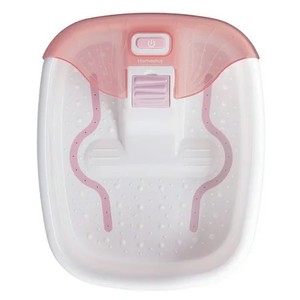 lot 76 image: Homedics Bubble Bliss Deluxe Foot Spa Invigorating Bubble Action Relaxes and Soothes Tired Feet- Pink