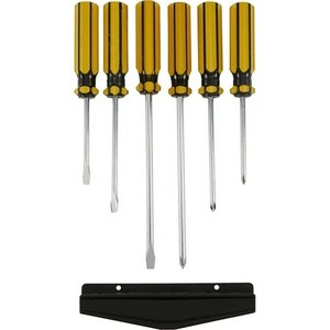 lot 167 image: Toolmart 6-Pc. Screwdriver Set with Wall Rack lot of 2