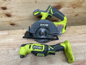 lot 180 image: RYOBI - Lot of 2 - Circular Saw and Multi Tool (Non Working)