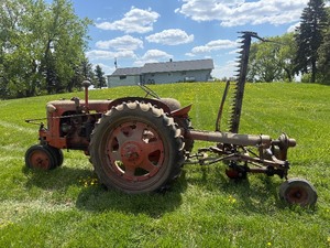 lot 5 image: Case DC Tractor with Massey Harris Sickle Mower