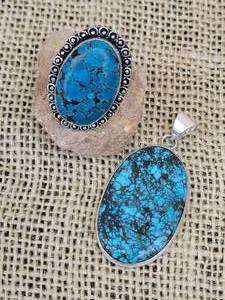 lot 117 image: 925 Sterling Silve Pendant and Ring  Sz 7.5
