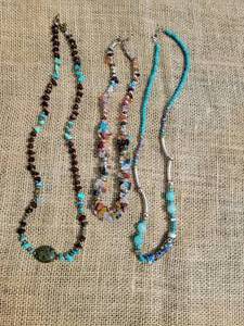lot 127 image: Mixed Gemstone and Turquoise Necklace Collection