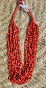 lot 131 image: Vintage Navajo Coral Beaad Collar Necklace